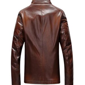 Mens Fur Lined Leather Winter Warm Fur Leather Jackets