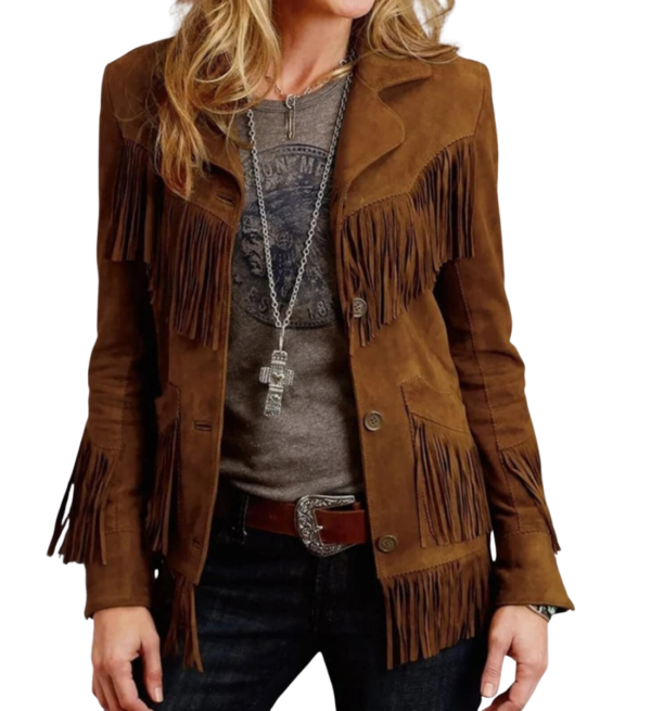 Rustic Charm Women's Fringe Jacket