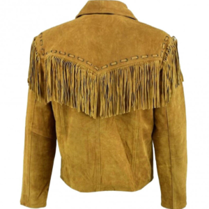 Rustic Suede Fringed Cowboy Jacket for Men