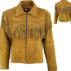 Rustic Suede Fringed Cowboy Jacket for Men