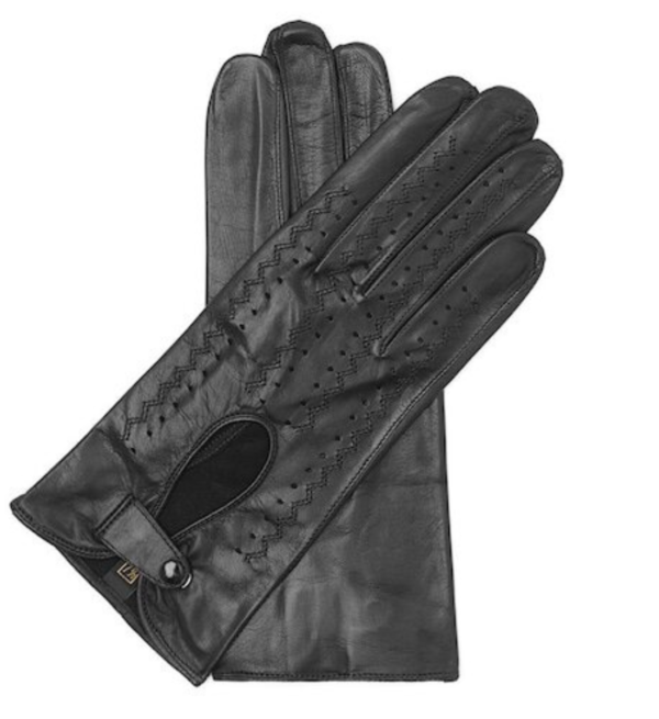 Chic Black Hairsheep Leather Women's Unlined Gloves