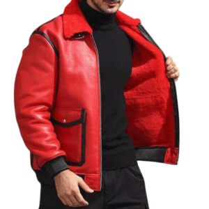 Riding in Style: The Red Biker B3 Bomber Jacket