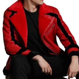 Custom Xmas Leather Biker Bomber Jacket