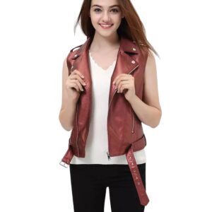 Chic and Trendy Women's Leather Vest