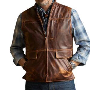 Rustic Roamer Brown Leather Vest