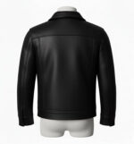 Fernando Unique Black Leather Trucker Jacket back