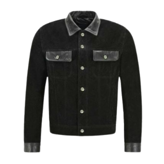 Ross Lynch Inspired Black Leather Trucker Jacket
