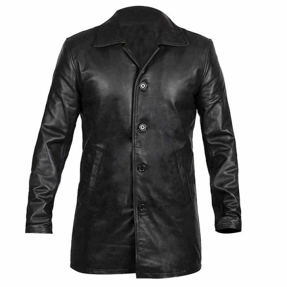 will-smith-inspired-black-leather-coat.jpg Will Smith Inspired Black Leather Coat featuring a long silhouette, premium leather, button-front closure, and a timeless classic design.
