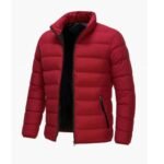 Crimson Peak Men's Red Insulated Puffer Jacket with Lightweight Quilted Winter Design