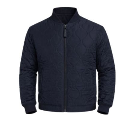 AetherForge Men's Navy Puffer Jacket with Lightweight Insulation and Quilted Winter Design